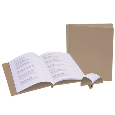 Carte de menu, similicuir, beige, A4 _1