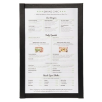 Carte de menu magnétique en optique soie,noir,A4 
