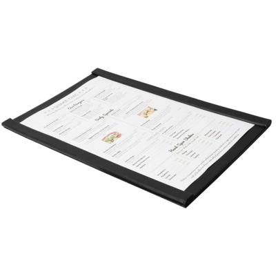 Carte de menu magnétique en optique soie,noir,A4 _2