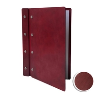 Woodart Carte à visser A4, rouge jusqu'à 25 feuilles à g/m²