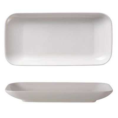 Move Plat en porcelaine blanc, 24 x 12 cm _1