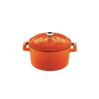 Mini Cocotte, Gusseisen, orange, Ø 10 cm 
