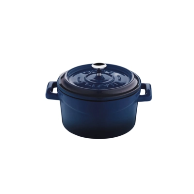 Mini Cocotte, Gusseisen, blau, Ø 10 cm _1