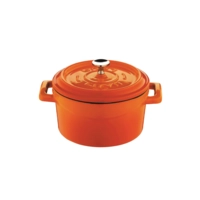 Mini Cocotte, Gusseisen, orange, Ø 14 cm 
