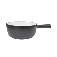 Fondue-Caquelon schwarz, 18 cm Ø, für 1-2 Personen 