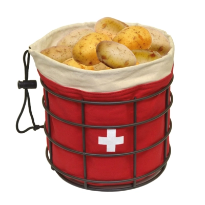 Sac à pommes de terre croix suisse avec corbeille _1