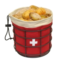 Sac à pommes de terre croix suisse avec corbeille 