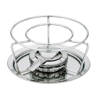 Réchaud Lux, chromé, 20 cm Ø, H: 9.5 cm 