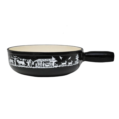 Fondue-Caquelon Alpes, noir,Ø 23 cm  _1
