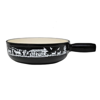 Fondue-Caquelon Alpes, noir,Ø 23 cm  