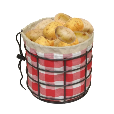 Karo Sac à pommes de terre corbeille noir, 19 x 21cm_2