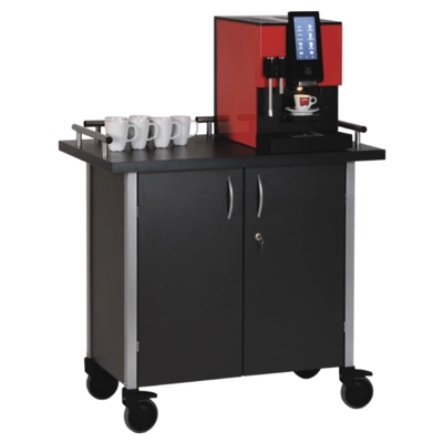 Service- und Kaffeestation, 104 x 62.5 x 105 cm aus Holz in Metallschwarz, 65 kg_1