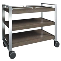 Servierwagen Wenge-Dekor, 115 x 53.5 cm, H: 97 cm, Einlegeböden beschichtet in Holzdekor