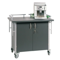 Service- und Kaffeestation, 104 x 62.5 x 105 cm aus Holz in Metallschwarz, 65 kg