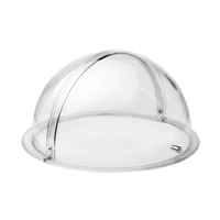 Rolltop-Haube transparent,Knopf Chrom-Optik,50cm Ø 