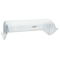 Rolltop-Haube transparent,Kreuzgriff Chrom,GN 1/1 