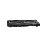 Plat androise naturelle 15 x 8 cm, 2 trous, Ø 6 cm 