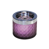 Windaschenbecher, Ø 9.5 cm, H: 8 cm Glas, matt-auberginege, frosted