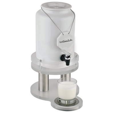 Distributeur à lait porcelaine Top Fresh 4 litres, avec panneau pour inscription, pied acrylique_1