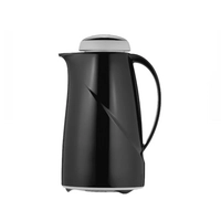 Cruche isolante Helios Wave S+, noir, 1.0 l, avec intérieur en inox incassable