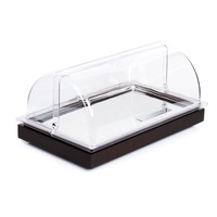 GN 1/1 Buffetsystem Frames mit Rolltop m. Tablett, inkl. 1 Kühlakku, Optik in Wenge