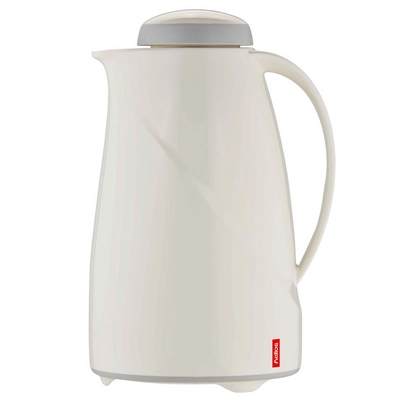 Isolierkanne Helios Wave Maxi, weiss, 1.5 l,  H: 27.9 cm, 15.5 cm Ø, mit Qualitätsglaseinsatz H: 27.9 cm, 15.5 cm Ø, mit Qualitätsglaseinsatz_1