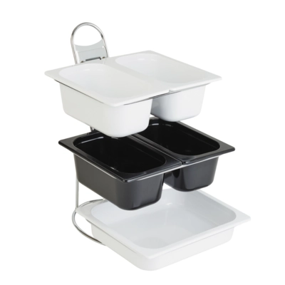 GN 1/2 Buffet-Leiter Little 31.5x41.5 cm, H: 48cm, 4-teilig: 1 Leitergestell, 3 GN 1/2 Rahmen_2
