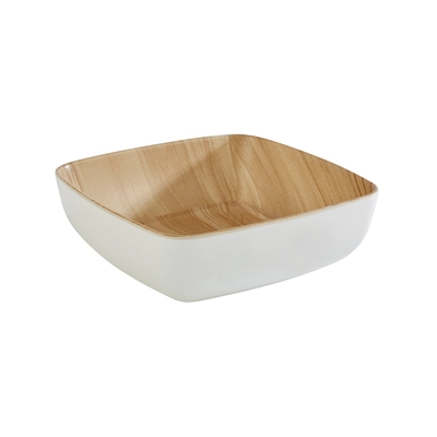 Melamin coque blanche, optique bois, 16.5 x 16.5 Frida, 0.85l_1
