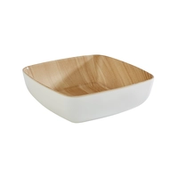 Melamin coque blanche, optique bois, 16.5 x 16.5 Frida, 0.85l