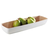 GN 2/4 Bol Frida blanc-brun, 53 x 16.2 cm, en mélamine, 3.65l