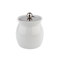 Pot sauce de salade porcelain,Couvercle CNS,0.8l 