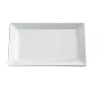 Plateau mélamine blanc, 35.5x18cm, H: 3cm 