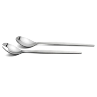Salatbesteck, Griffe satiniert CNS 18/10, L: 26 cm 