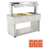 Red Tradition Buffet chauffante,3xGN 1/1,hemlock 