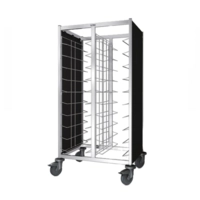 Chariot de débarassage TAW2x10 GN1/1 noir graphite acier inoxydable, Edelstahl, 850 x 673 x 1550 mm