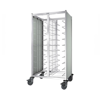 Chariot de débarassage TAW 2x10 GN1/1 gris pierre, acier inoxydabe 18/10, 850 x 673 x 1550 mm_1