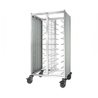 Chariot de débarassage TAW 2x10 GN1/1 gris pierre, acier inoxydabe 18/10, 850 x 673 x 1550 mm