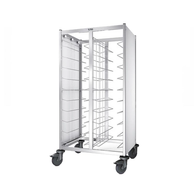 Chariot de débarrassage TAW 2 x 10 GN 1/1, blanc, acier inoxydable, 850 x 673 x 1550 mm_1