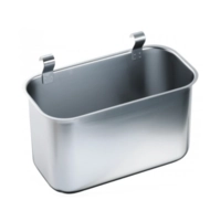 Abfallbehälter zu Servierwagen, Edelstahl 18/10,  25 x 225 x 250 mm, 18.5 Liter