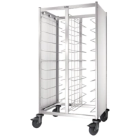 Chariot de débarrassage TAW 2 x 10 GN 1/1, blanc, acier inoxydable, 850 x 673 x 1550 mm