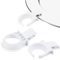 Tellerclip für Gläser, weiss, Ø 3 cm. L: 8 cm 