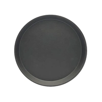 Özay-Antirutsch-Tablett, schwarz, 28 cm Ø 