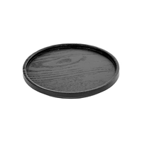 Passe-Partout V. V. Duysen, Holzuntersetzer, rund Ø 12 cm, H: 1.13 cm, schwarz