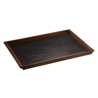 Holz-Tablett Chic Plain Brown, 36 x 22.5 cm 