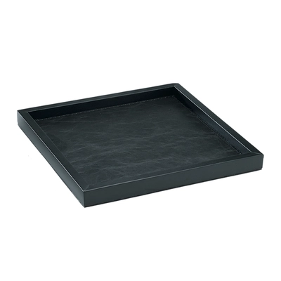 Chic Plain Black Plateau en bois, 25 x 25 cm _1