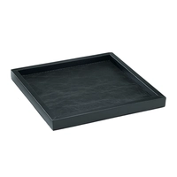 Holz-Tablett Chic Plain Black, 25 x 25 cm 