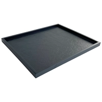 Holz-Tablett Chic Plain Black, 42.5 x 32.5 cm 