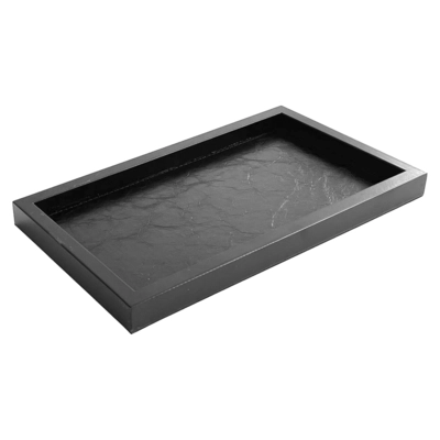 Chic Plain Black Plateau en bois, 28 x 16 cm _1