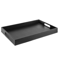 Chic Plain Brown Plateau en bois, 50 x 35 cm avec 2 poignées