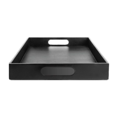 Chic Plain Brown Plateau en bois, 50 x 35 cm avec 2 poignées_2